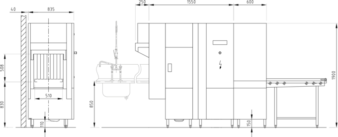 Korbspülmaschine UPster KS200 Massblatt